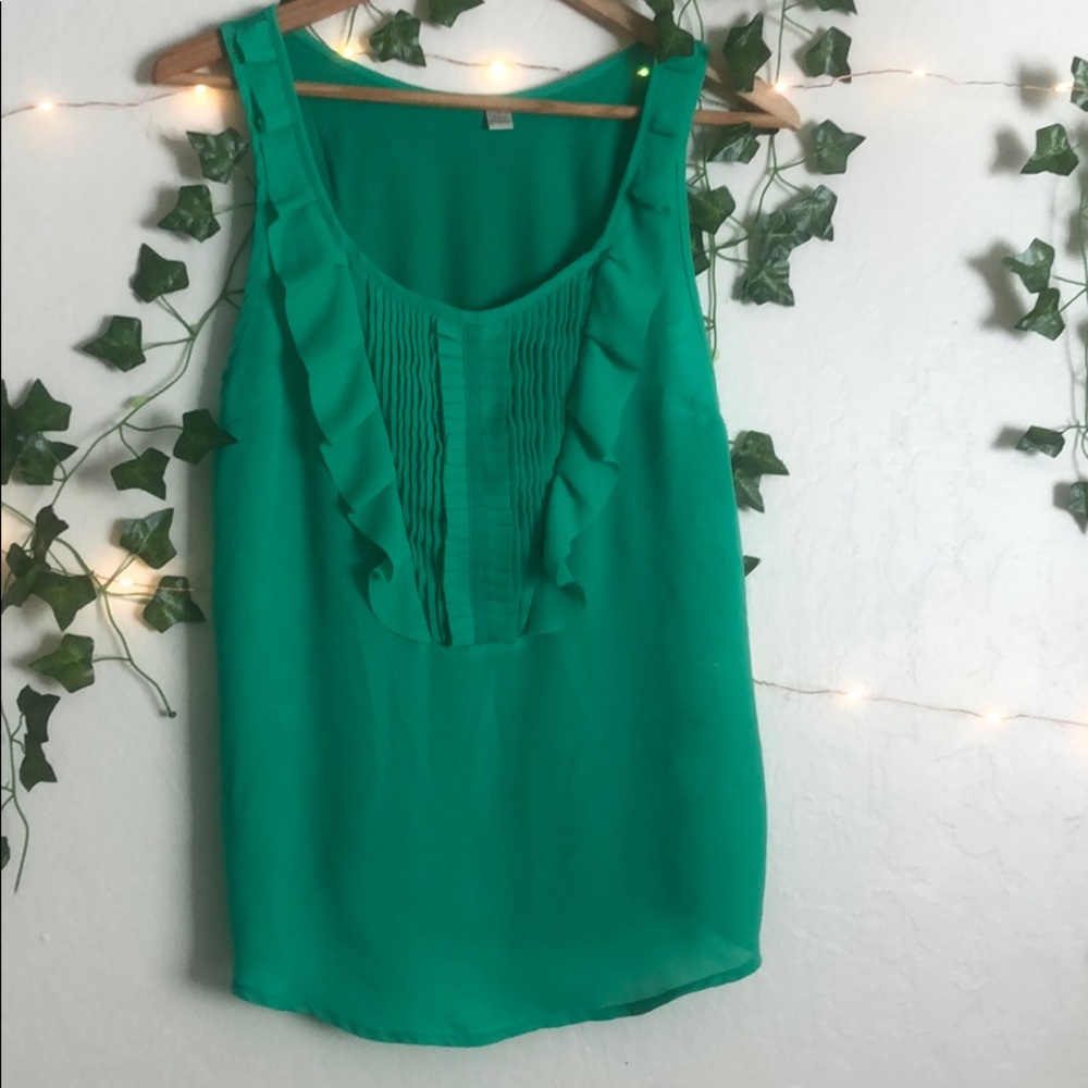 green tank top